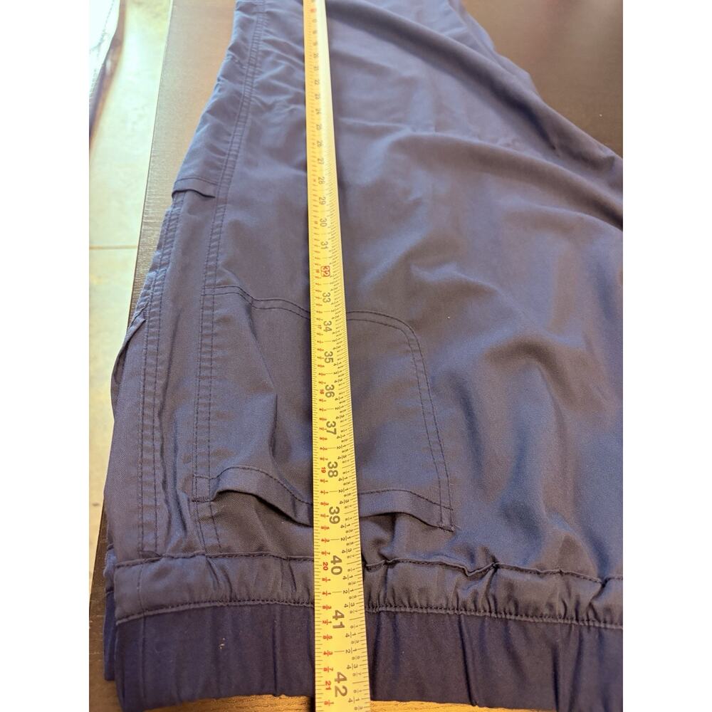 Cherokee Workwear Navy Scrub Pants 3XL Elastic Waist Drawstring Cargo Nurse - Picture 6 of 7